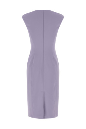 Heart-shaped neckline dress Purple