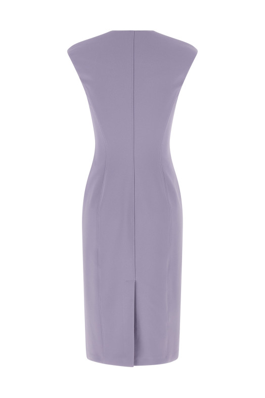 Heart-shaped neckline dress Purple