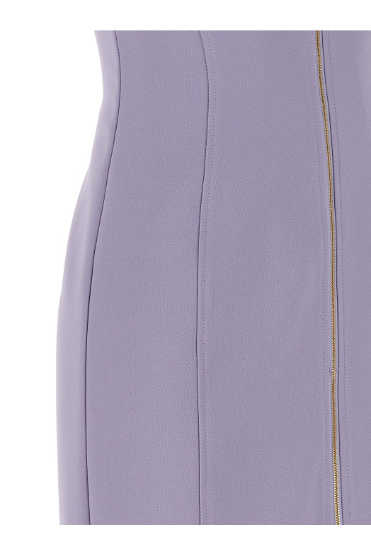 Heart-shaped neckline dress Purple