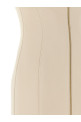 Heart-shaped neckline dress Beige