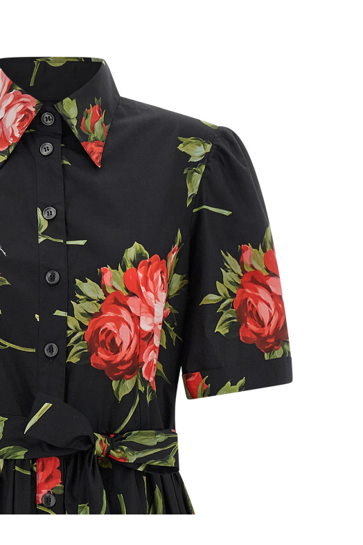 'Bouquet Rose' dress Black