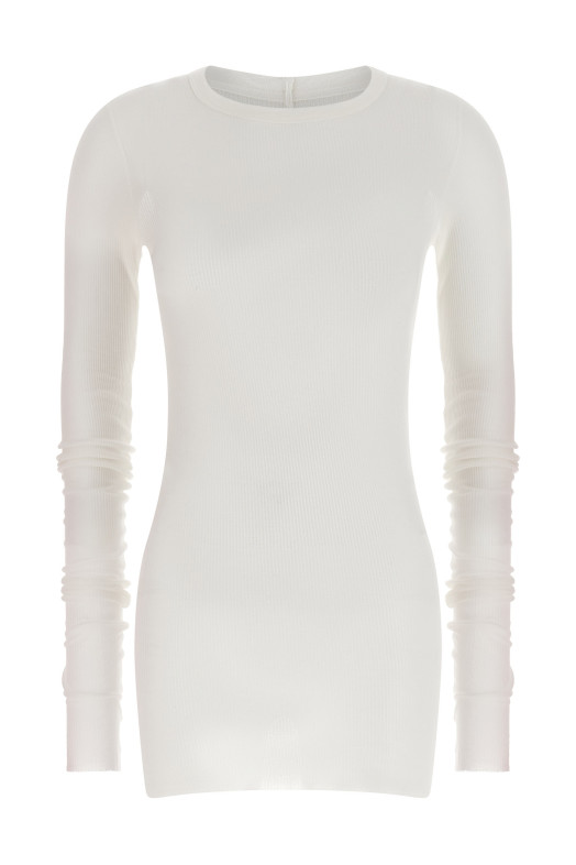 'Rib LS T' T-shirt White