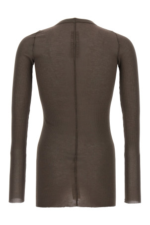 'Rib LS T' T-shirt Gray