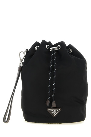 Re-Nylon bucket bag Black