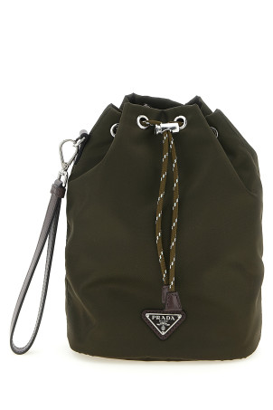 Re-Nylon bucket bag Green