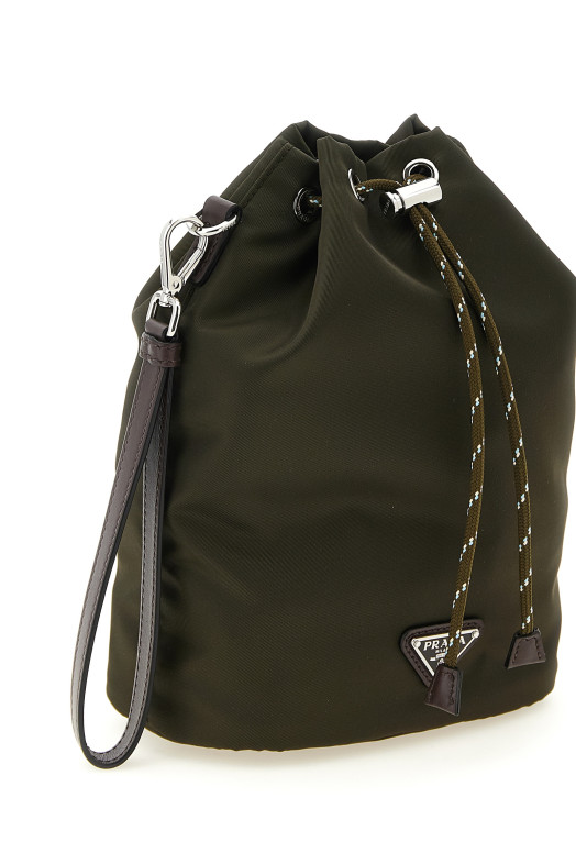 Re-Nylon bucket bag Green