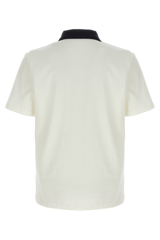 Logo embroidery polo shirt White