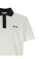 Logo embroidery polo shirt White