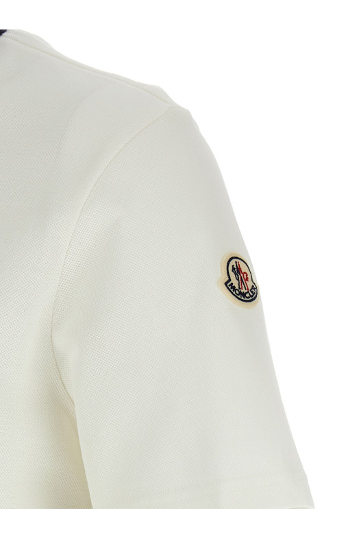 Logo embroidery polo shirt White
