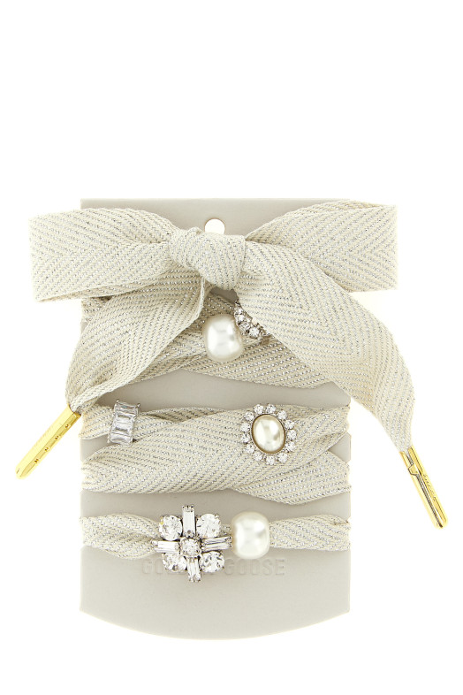 'Skin Sparkling' shoelaces White