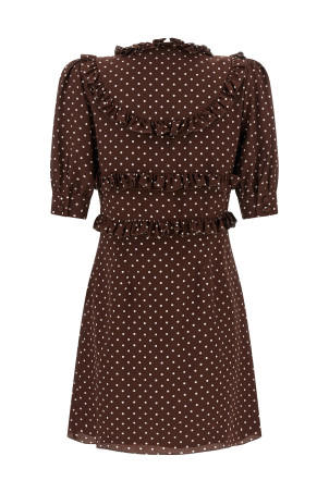 'Polka Dot Mini' dress Brown