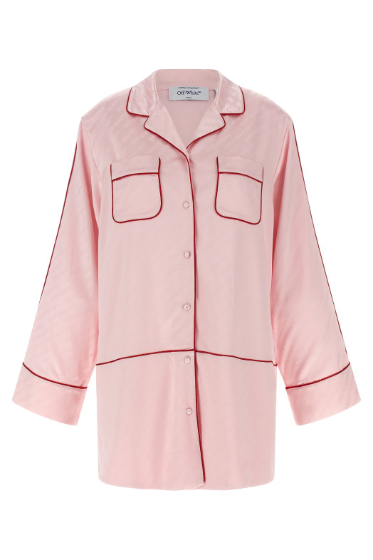 'Jacquard Satin New Roxy Pajama' shirt Pink