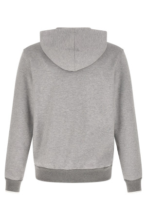 Piquet cotton hoodie Gray