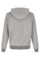 Piquet cotton hoodie Gray