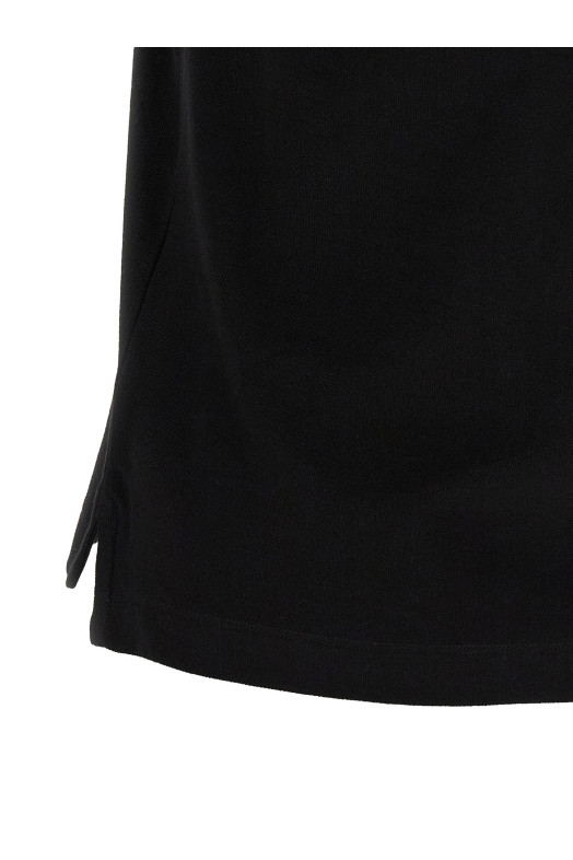 Logo patch polo shirt Black