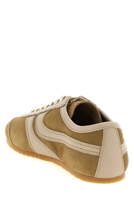 Suede sneakers Beige