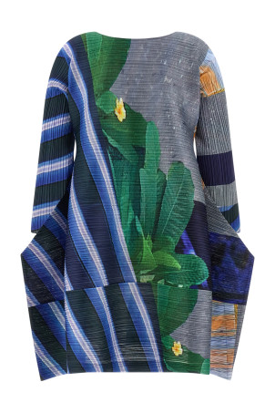 'City Collage' dress Blue