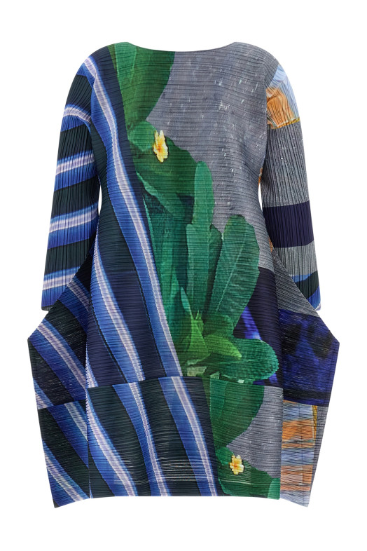 'City Collage' dress Blue