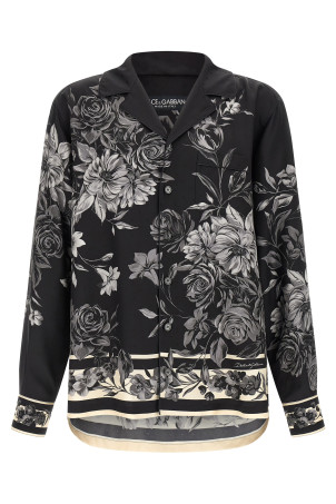 'Bouquet Fiori' shirt Black