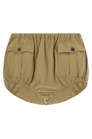 Poplin shorts Beige