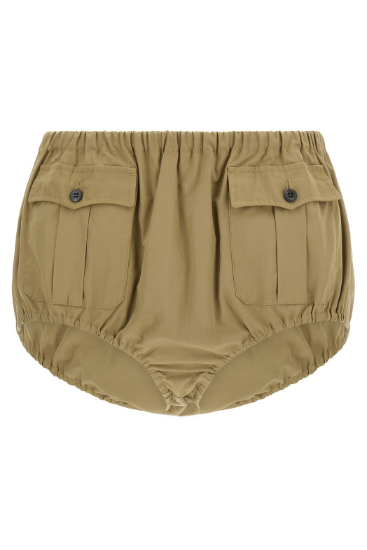 Poplin shorts Beige