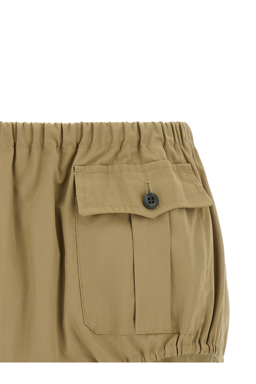 Poplin shorts Beige