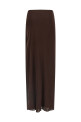 Shiny viscose skirt Brown