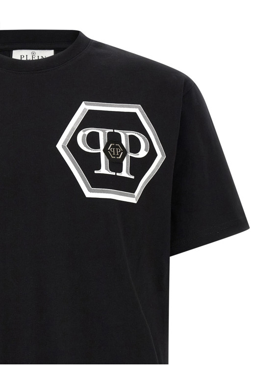 'Hexagon' T-shirt Black