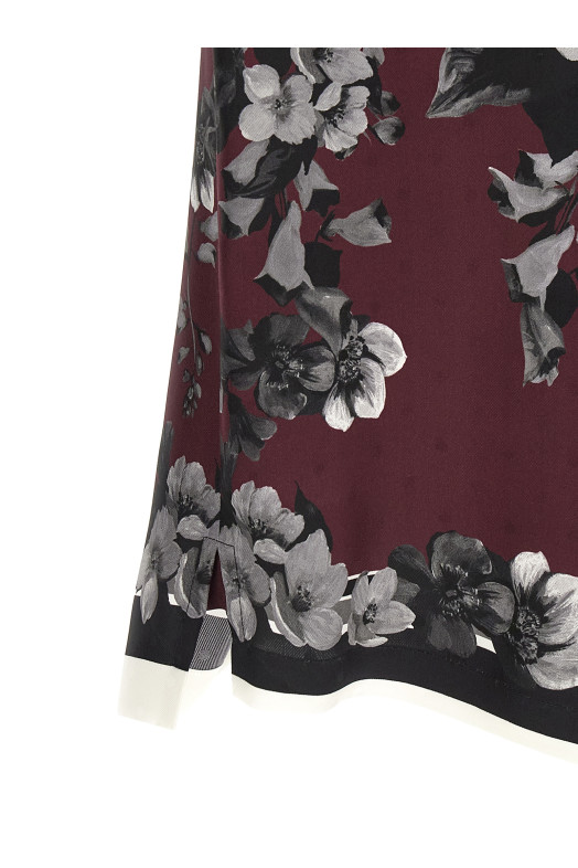 'Bouquet Fiori' shirt Bordeaux