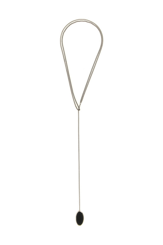 Stone necklace Black