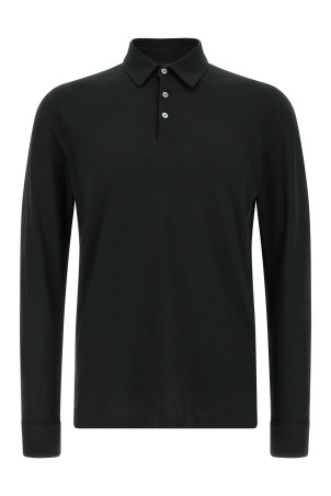 'Ice Cotton' polo shirt Black
