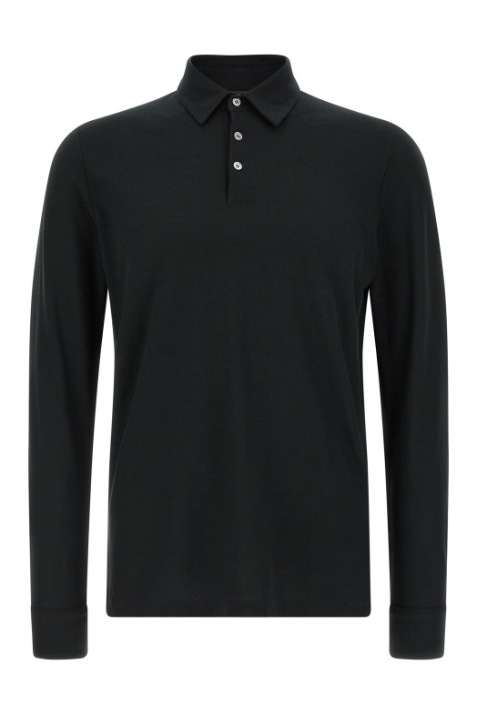 'Ice Cotton' polo shirt Black