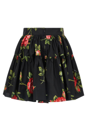 'Bouquet Rose' skirt Black