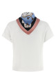 T-shirt with scarf White