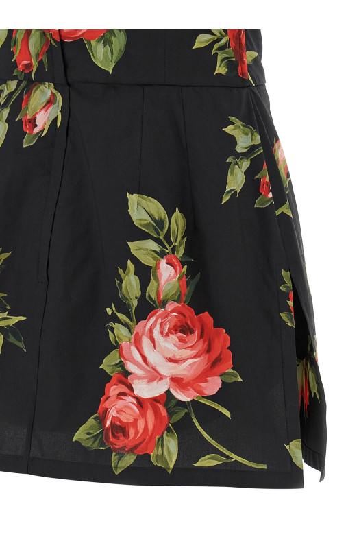 'Bouquet Rose' top Black