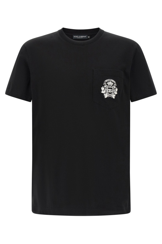 'DG' embroidered T-shirt Black