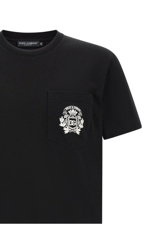 'DG' embroidered T-shirt Black