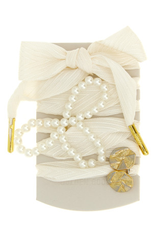 'Skin sparkling' shoelaces White