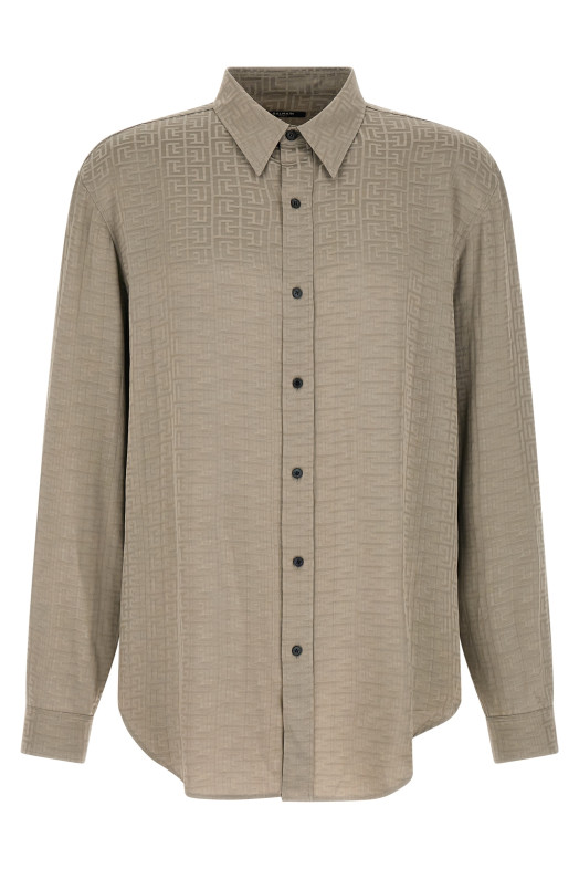 Jacquard monogram shirt Gray