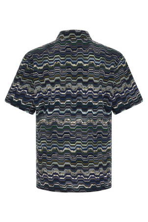 Zigzag polo shirt Blue