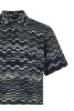 Zigzag polo shirt Blue