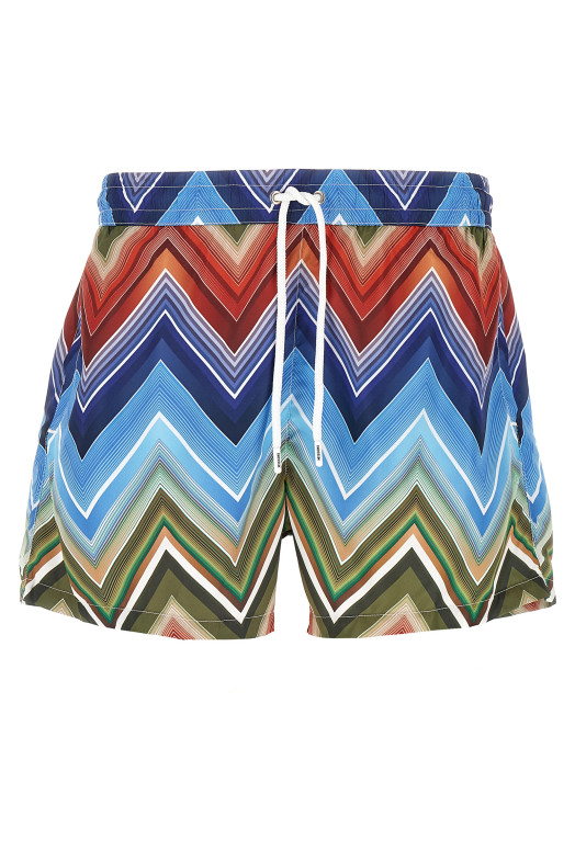 Macro zigzag swimsuit Multicolor