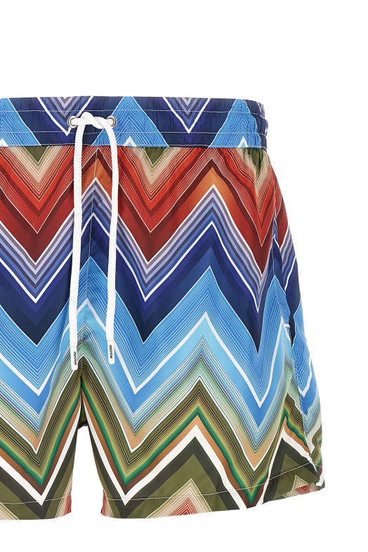 Macro zigzag swimsuit Multicolor