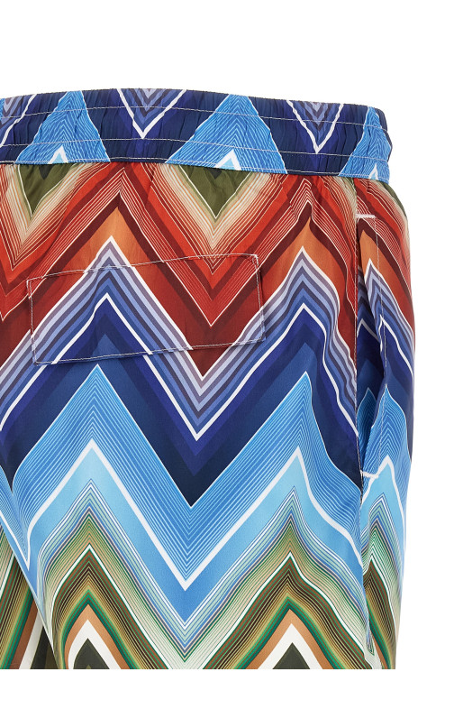 Macro zigzag swimsuit Multicolor
