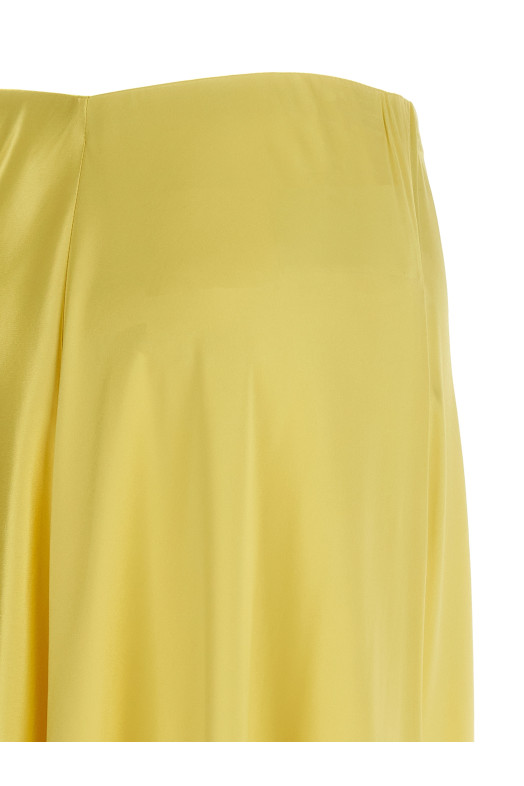 Lace insert skirt Yellow