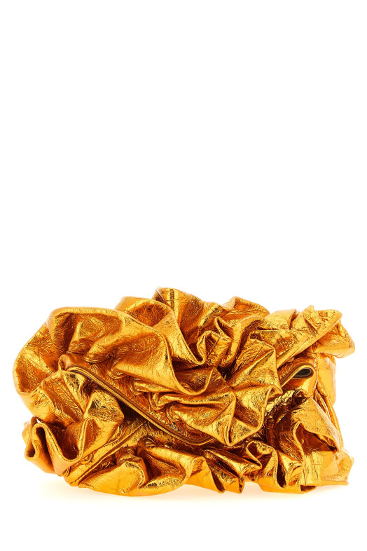 'Ruffle' clutch orange