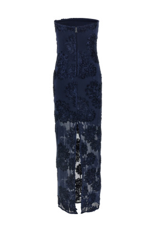 '3D Mesh Maxi' dress Blue
