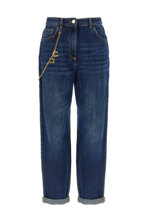 Jewel chain jeans Blue