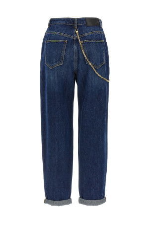 Jewel chain jeans Blue