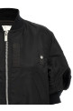 3/4 sleeve bomber jacket Black